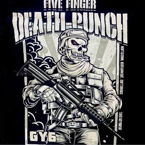 Five Finger Death Punch War Soldier Large Black T-shirt